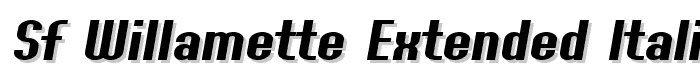 SF Willamette Extended Italic font